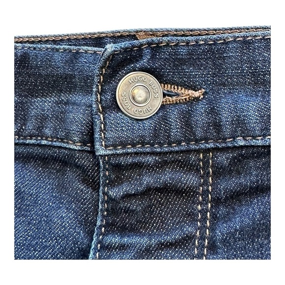 Hugo Boss Dark Wash Straight Leg Jeans With Stretch - Size 36/34 - Picture 7 of 15